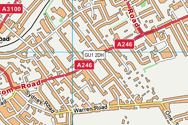 GU1 2DH map - OS VectorMap District (Ordnance Survey)