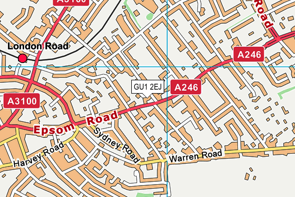 GU1 2EJ map - OS VectorMap District (Ordnance Survey)