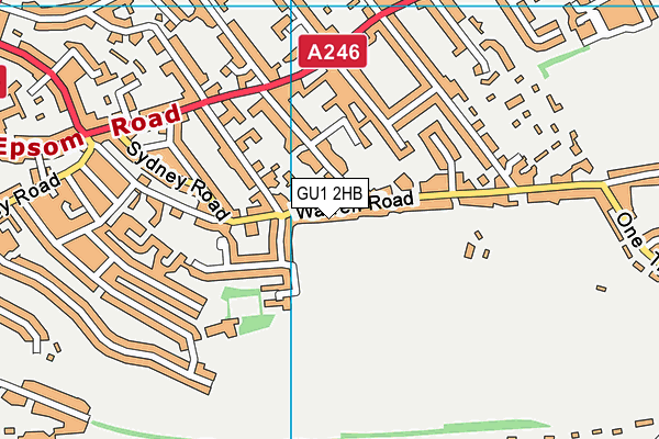 GU1 2HB map - OS VectorMap District (Ordnance Survey)