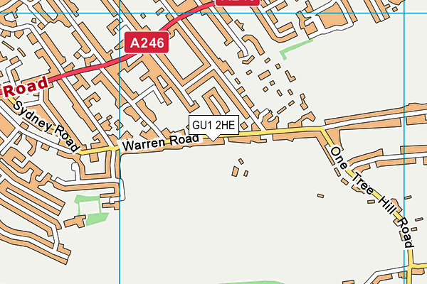 GU1 2HE map - OS VectorMap District (Ordnance Survey)