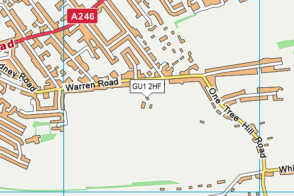 GU1 2HF map - OS VectorMap District (Ordnance Survey)