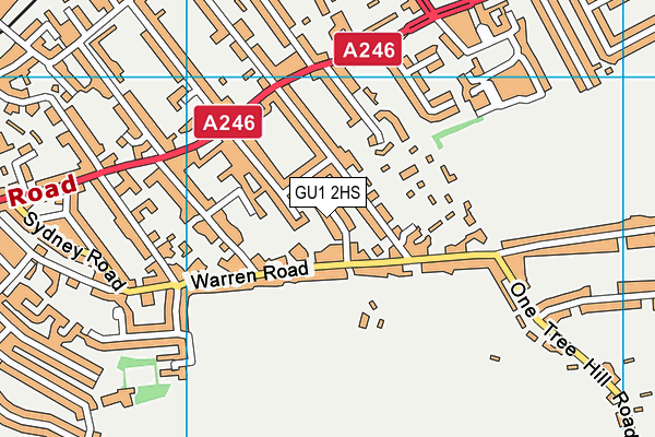 GU1 2HS map - OS VectorMap District (Ordnance Survey)