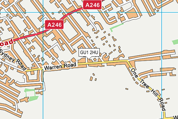 GU1 2HU map - OS VectorMap District (Ordnance Survey)