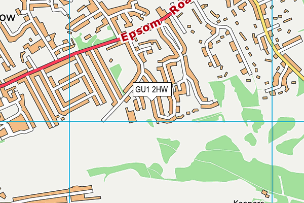 GU1 2HW map - OS VectorMap District (Ordnance Survey)