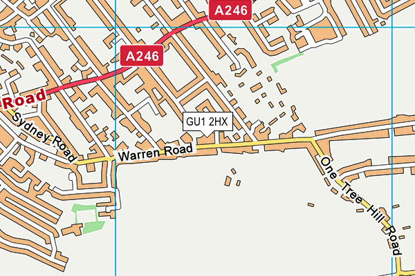 GU1 2HX map - OS VectorMap District (Ordnance Survey)