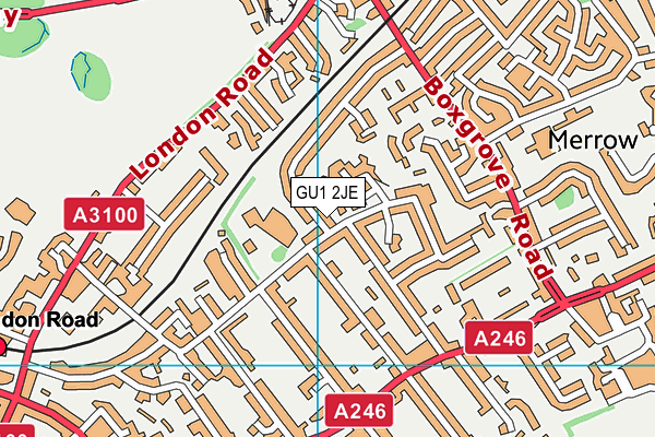 GU1 2JE map - OS VectorMap District (Ordnance Survey)