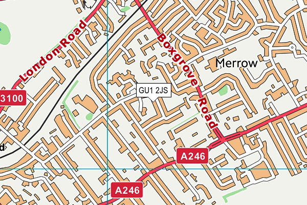 GU1 2JS map - OS VectorMap District (Ordnance Survey)