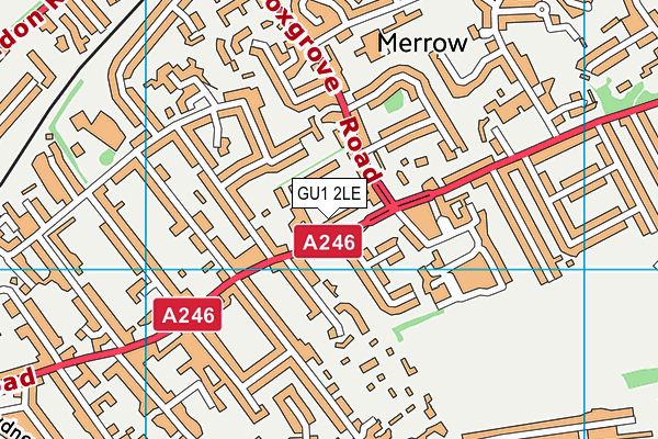 GU1 2LE map - OS VectorMap District (Ordnance Survey)