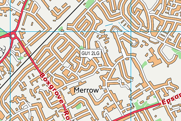 GU1 2LG map - OS VectorMap District (Ordnance Survey)