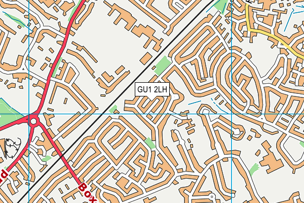 GU1 2LH map - OS VectorMap District (Ordnance Survey)