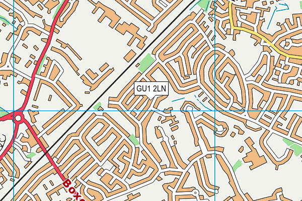 GU1 2LN map - OS VectorMap District (Ordnance Survey)