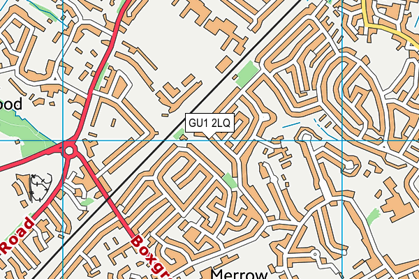 GU1 2LQ map - OS VectorMap District (Ordnance Survey)