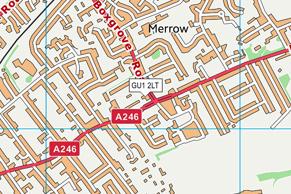 GU1 2LT map - OS VectorMap District (Ordnance Survey)