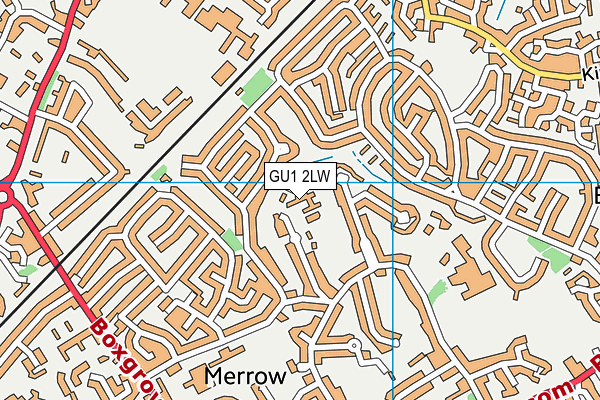 GU1 2LW map - OS VectorMap District (Ordnance Survey)