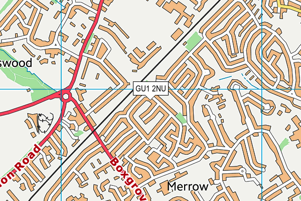 GU1 2NU map - OS VectorMap District (Ordnance Survey)