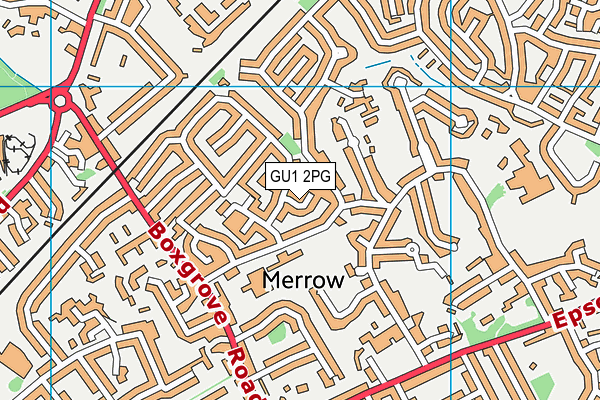 GU1 2PG map - OS VectorMap District (Ordnance Survey)
