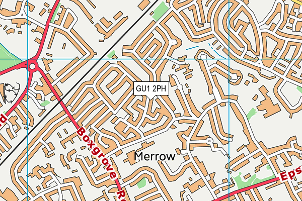 GU1 2PH map - OS VectorMap District (Ordnance Survey)