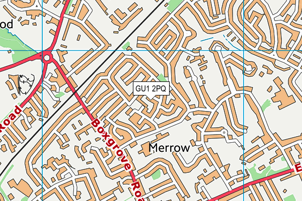 GU1 2PQ map - OS VectorMap District (Ordnance Survey)