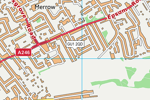 GU1 2QD map - OS VectorMap District (Ordnance Survey)