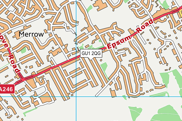 GU1 2QG map - OS VectorMap District (Ordnance Survey)