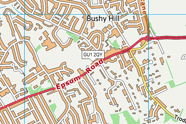 Merrow Village Club & Hall map (GU1 2QY) - OS VectorMap District (Ordnance Survey)