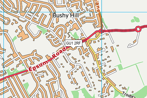 GU1 2RF map - OS VectorMap District (Ordnance Survey)