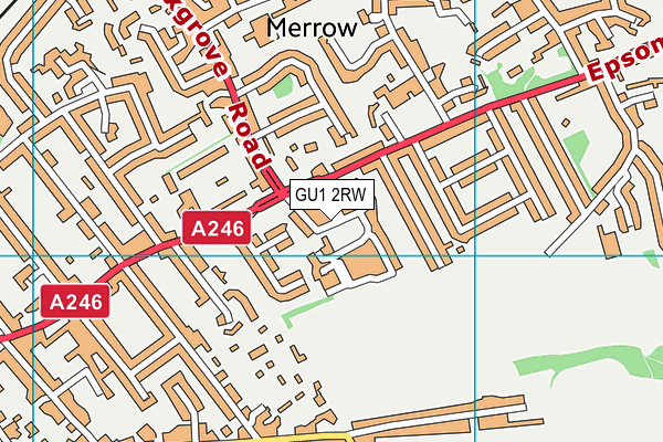 GU1 2RW map - OS VectorMap District (Ordnance Survey)
