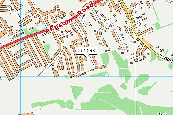 GU1 2RX map - OS VectorMap District (Ordnance Survey)