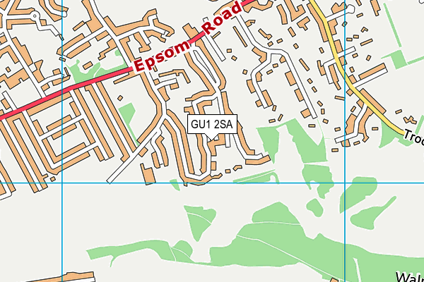 GU1 2SA map - OS VectorMap District (Ordnance Survey)