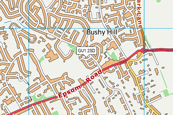 GU1 2SD map - OS VectorMap District (Ordnance Survey)