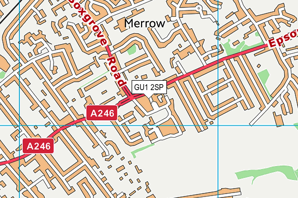 GU1 2SP map - OS VectorMap District (Ordnance Survey)