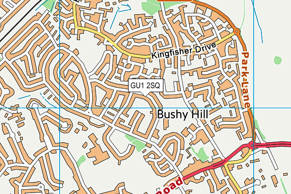 GU1 2SQ map - OS VectorMap District (Ordnance Survey)