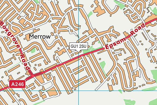 GU1 2SU map - OS VectorMap District (Ordnance Survey)