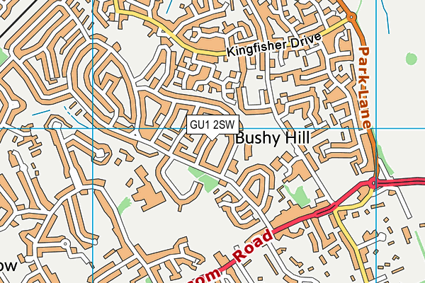 GU1 2SW map - OS VectorMap District (Ordnance Survey)