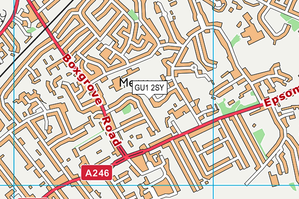 GU1 2SY map - OS VectorMap District (Ordnance Survey)