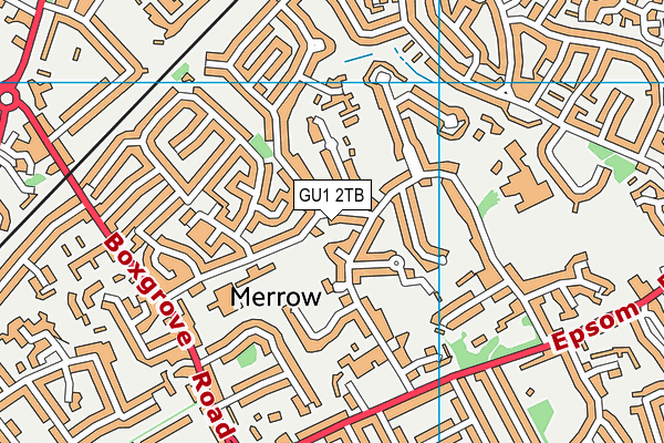 GU1 2TB map - OS VectorMap District (Ordnance Survey)