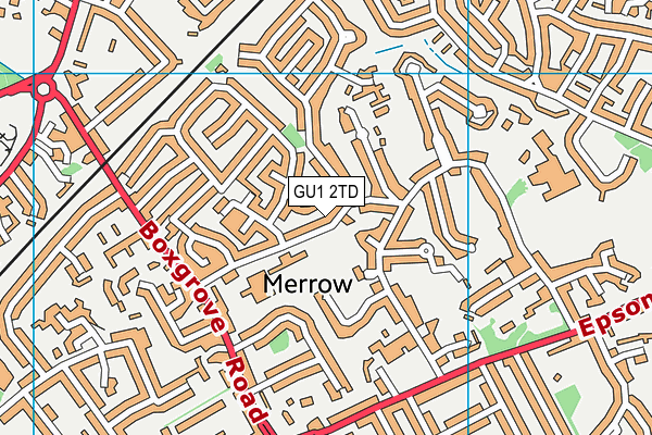 Boxgrove Primary School map (GU1 2TD) - OS VectorMap District (Ordnance Survey)