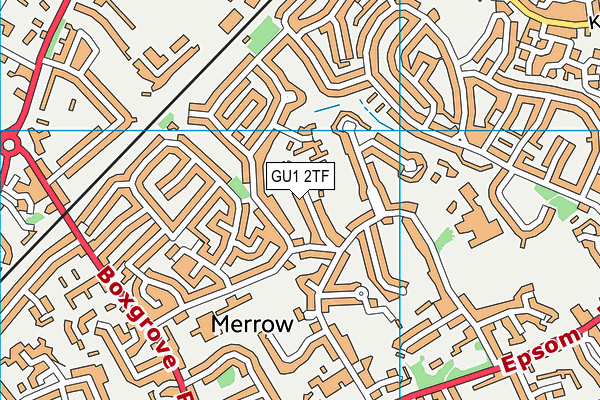 GU1 2TF map - OS VectorMap District (Ordnance Survey)