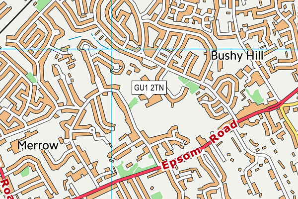 GU1 2TN map - OS VectorMap District (Ordnance Survey)