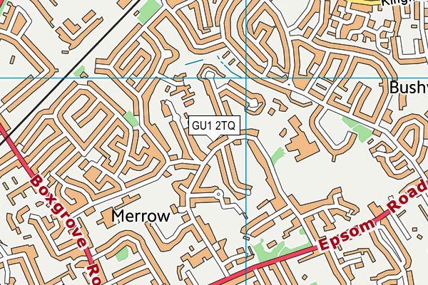 GU1 2TQ map - OS VectorMap District (Ordnance Survey)