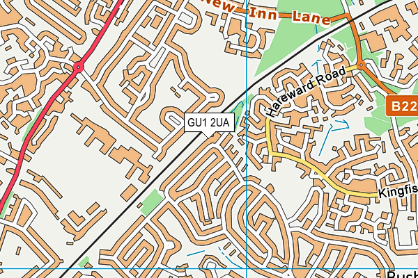 GU1 2UA map - OS VectorMap District (Ordnance Survey)