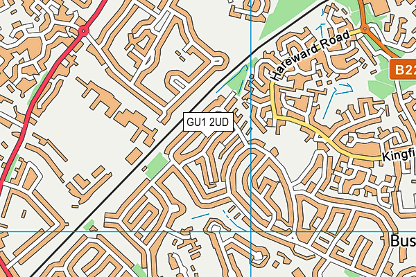 GU1 2UD map - OS VectorMap District (Ordnance Survey)