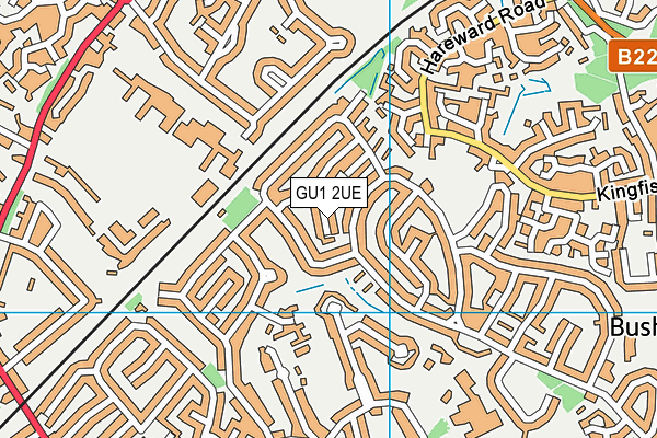 GU1 2UE map - OS VectorMap District (Ordnance Survey)