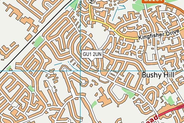 GU1 2UN map - OS VectorMap District (Ordnance Survey)
