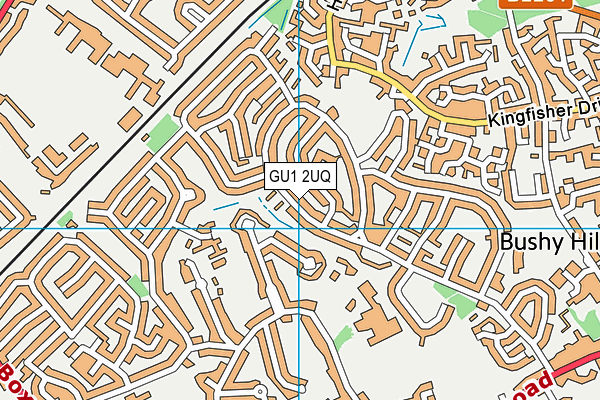 GU1 2UQ map - OS VectorMap District (Ordnance Survey)