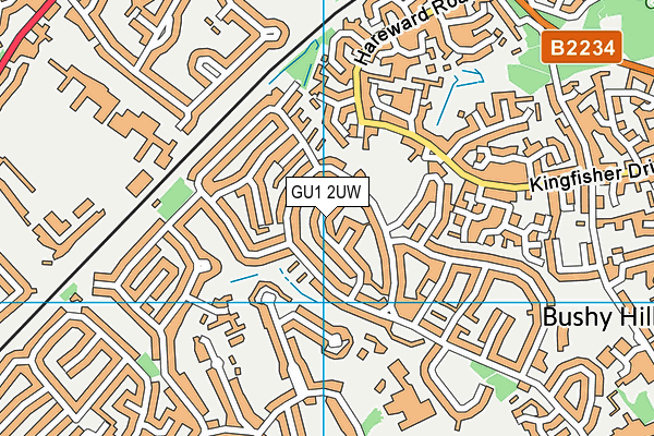 GU1 2UW map - OS VectorMap District (Ordnance Survey)