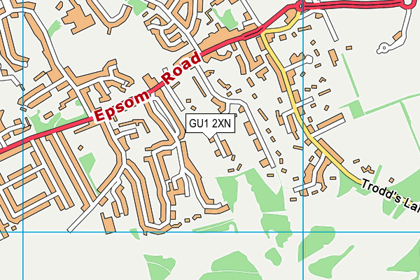 GU1 2XN map - OS VectorMap District (Ordnance Survey)