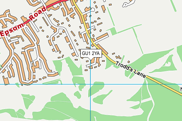 GU1 2YA map - OS VectorMap District (Ordnance Survey)