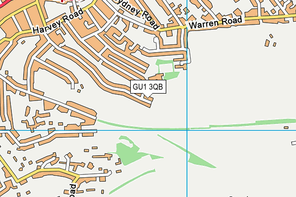 GU1 3QB map - OS VectorMap District (Ordnance Survey)
