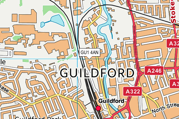 GU1 4AN map - OS VectorMap District (Ordnance Survey)